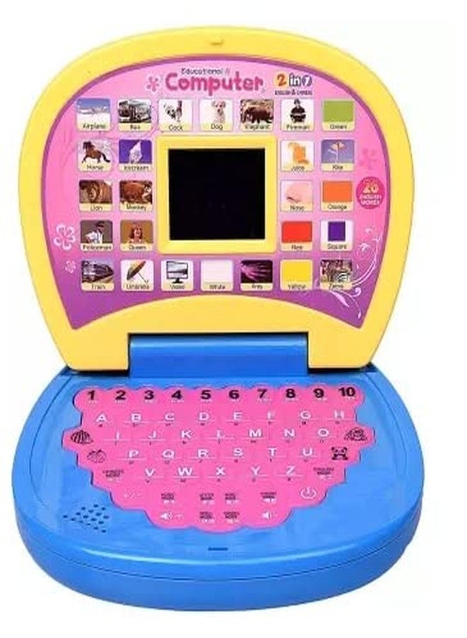 IndusBay® Educational Learning Laptop Toy with LED Display Numbers Alphabet Activity and Game Laptop for Toddlers Kids Boys and Girls, Multicolor - Image 2
